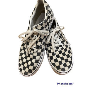 Van’s Black and White Checkered sneakers Size 8.5